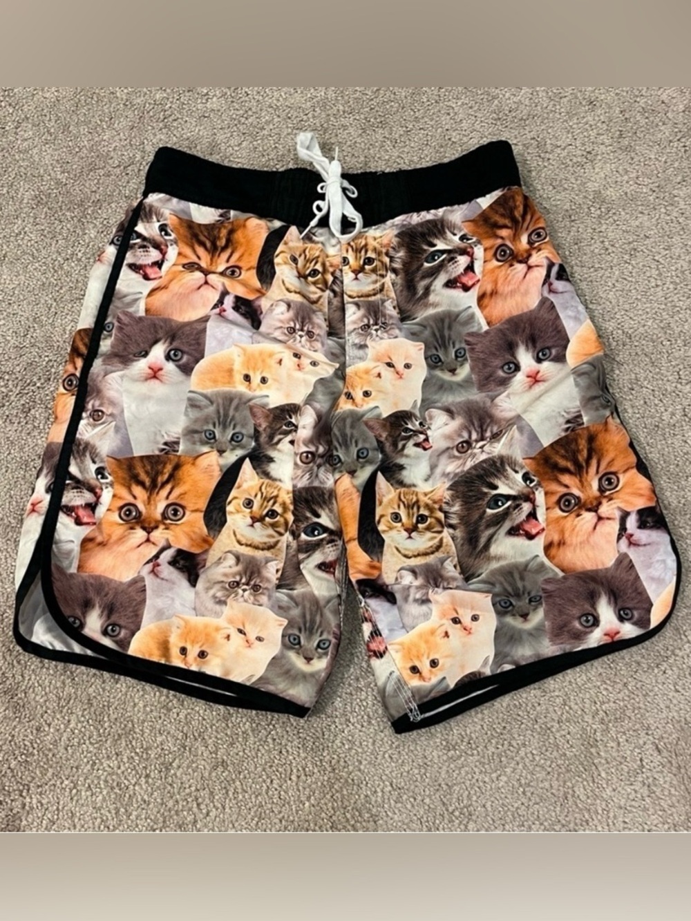 Bio World Cat Print Swim Shorts
